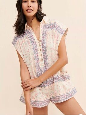 Free People Telly Floral Romper
